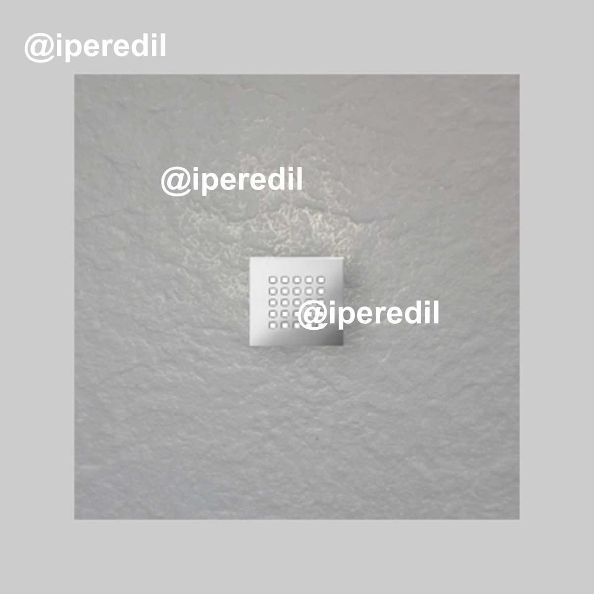 PIATTO DOCCIA QUADRATO "ULTRAFLAT" CEMENTO 90 x 90 cm