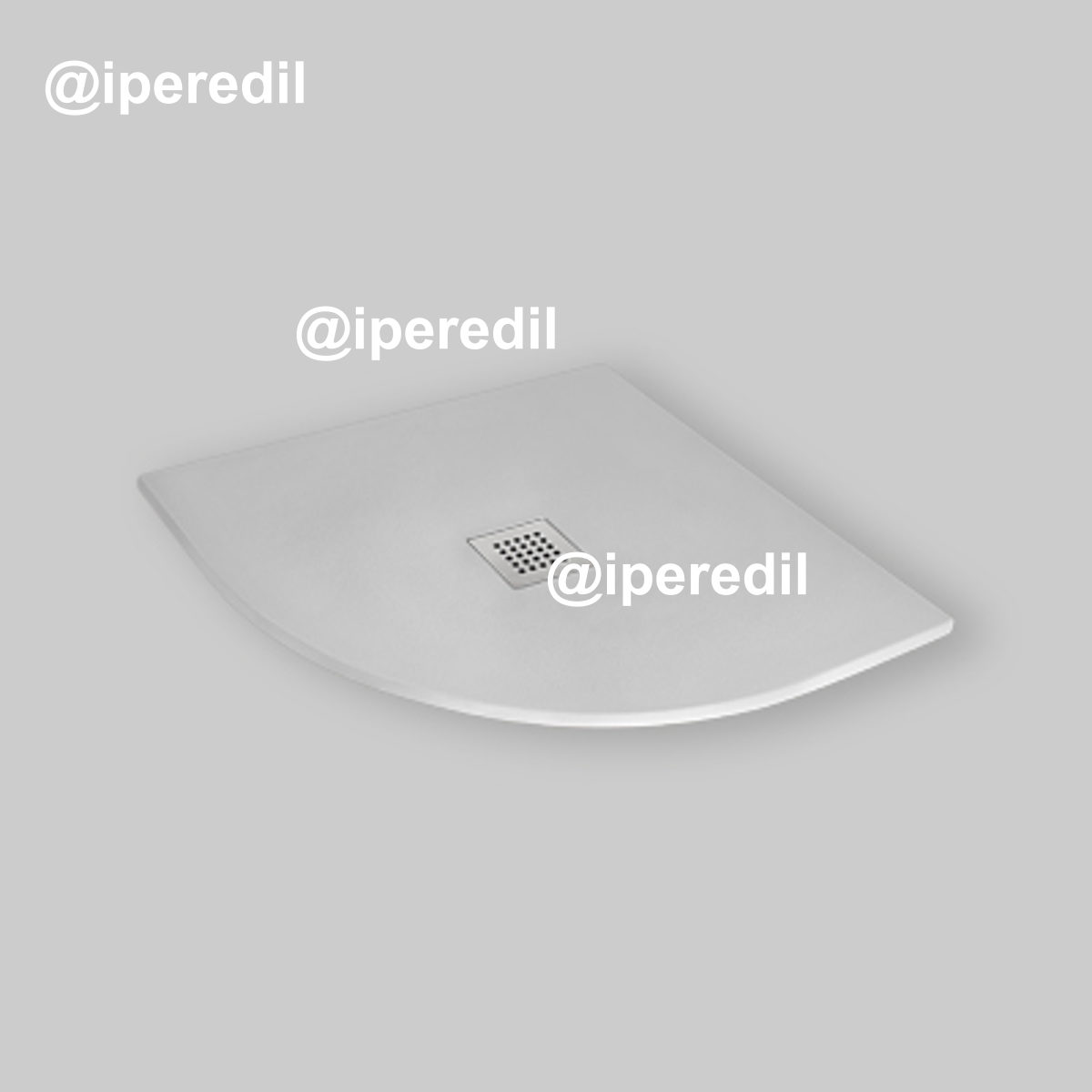 PIATTO DOCCIA SEMICIRCOLARE "ULTRAFLAT" BIANCO 90 x 90 cm