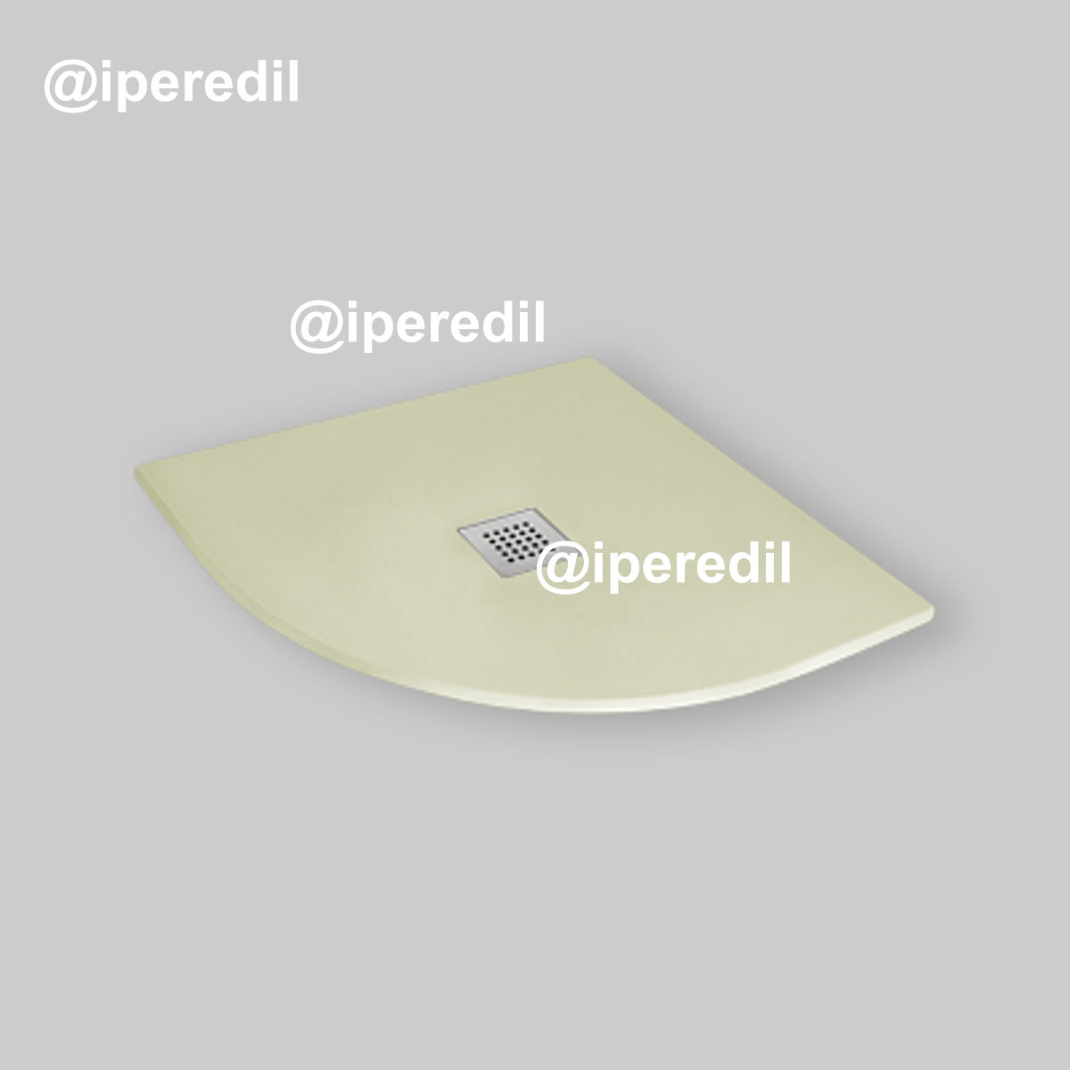 PIATTO DOCCIA SEMICIRCOLARE "ULTRAFLAT" CRETA 80 x 80 cm