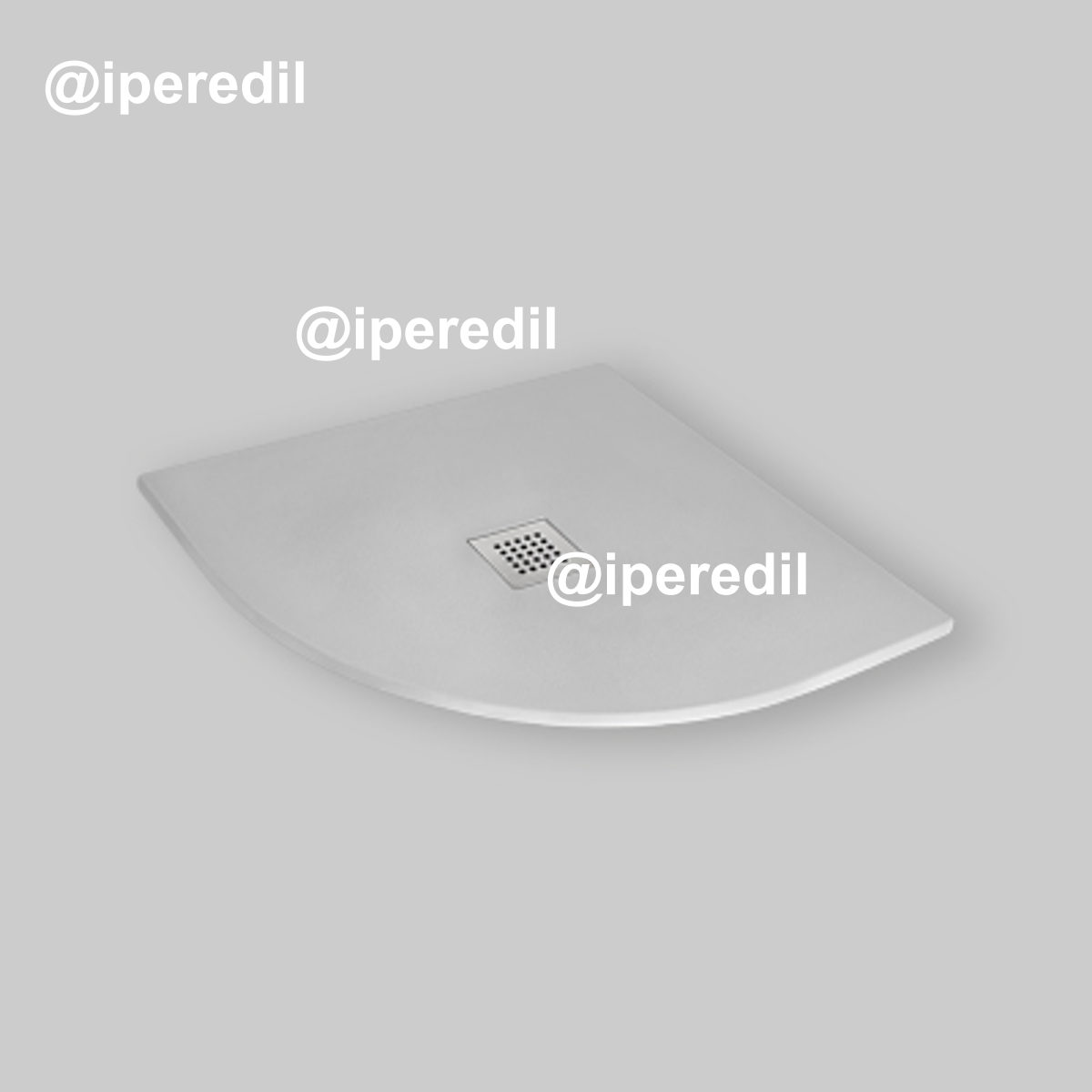 PIATTO DOCCIA SEMICIRCOLARE "ULTRAFLAT" CEMENTO 90 x 90 cm