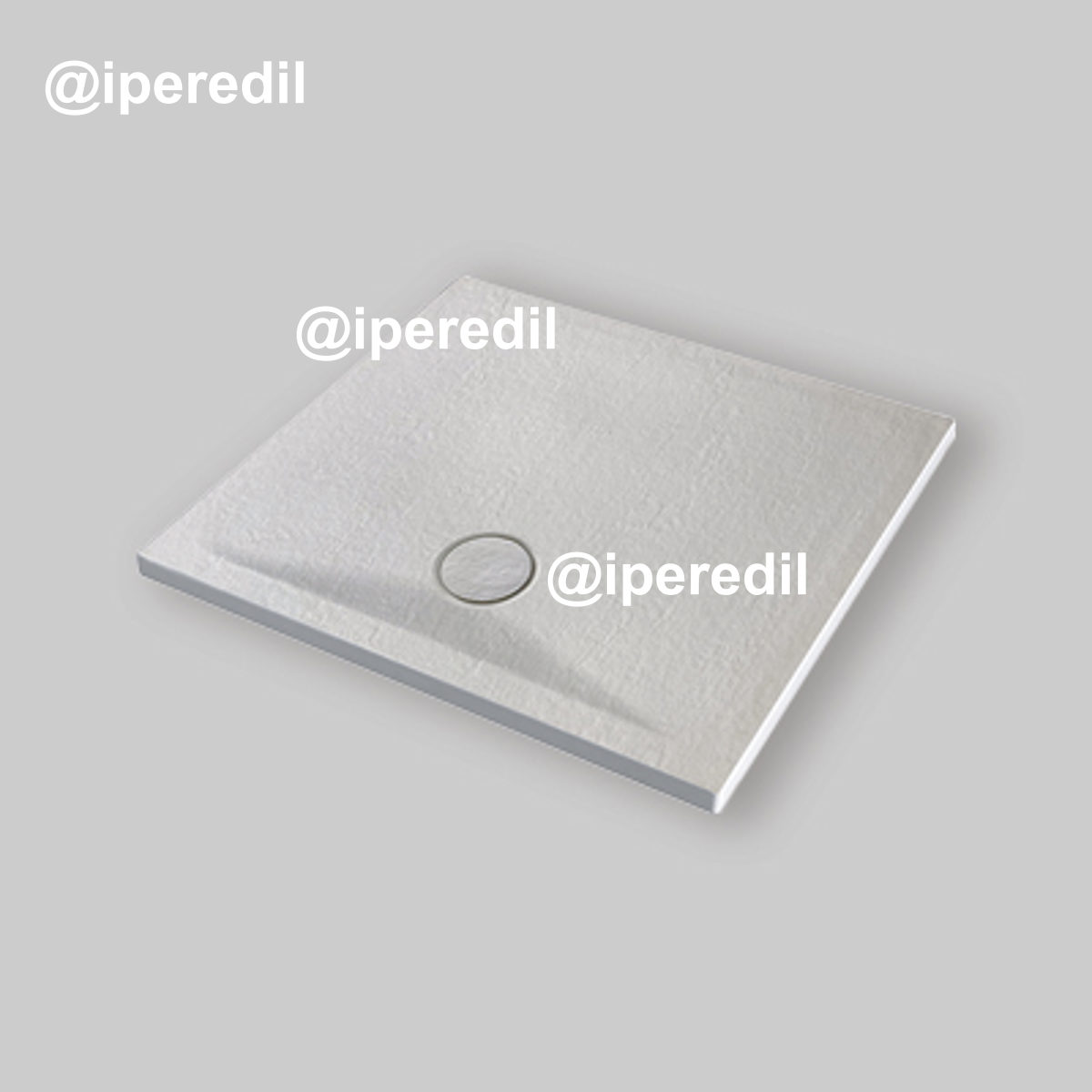 PIATTO DOCCIA QUADRATO "PIETRACERAMICA" H.4 GESSO 90 x 90 cm