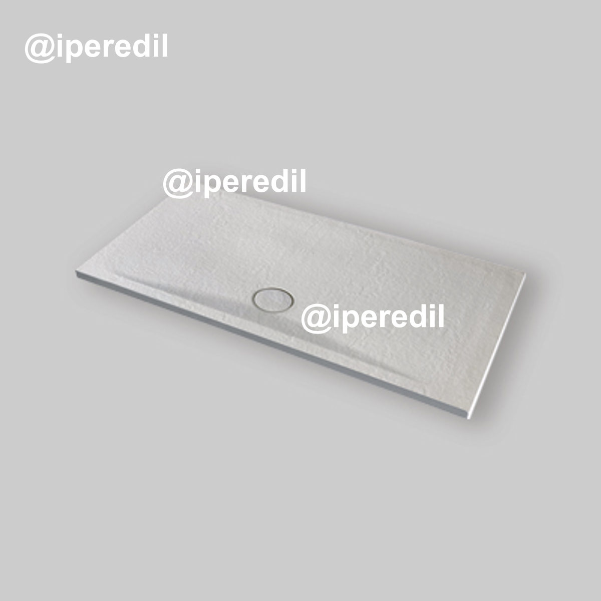 PIATTO DOCCIA RETTANGOLARE "PIETRACERAMICA" H.4 GESSO 70 x 140 cm - 21433477