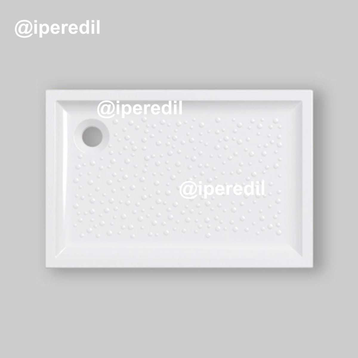 PIATTO DOCCIA RETTANGOLARE "BASTIA" H.7 80 x 100 cm