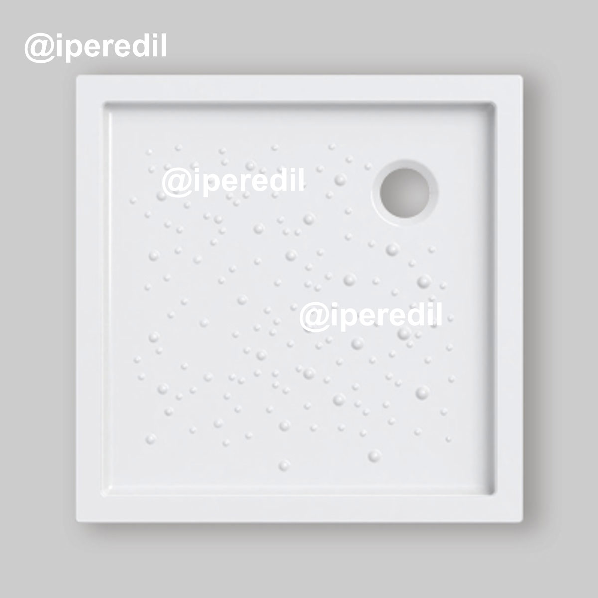 PIATTO DOCCIA QUADRATO "BASTIA" H.7 80 x 80 cm