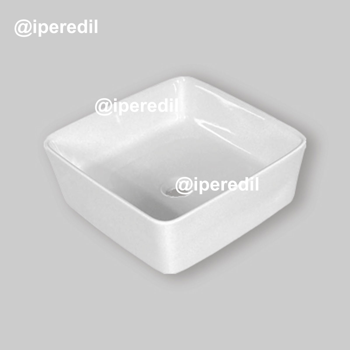 LAVABO DA APPOGGIO "ZETA" QUADRATO 38x38 cm