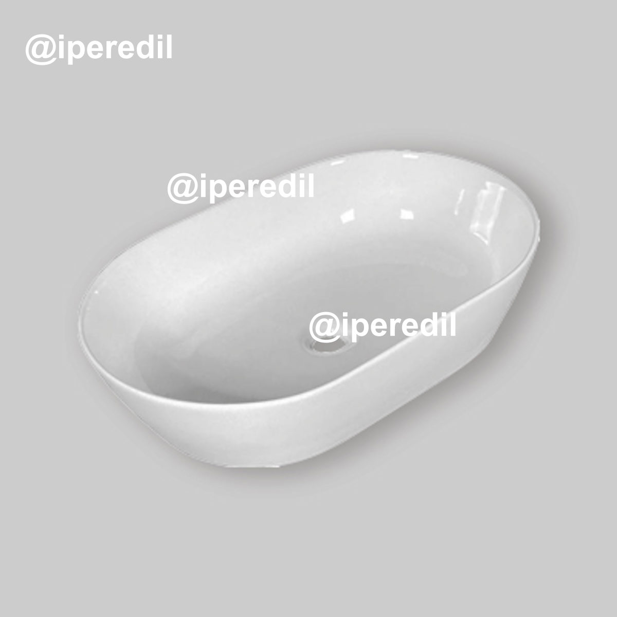 LAVABO DA APPOGGIO "ZETA" ELLITTICO 62x40 cm