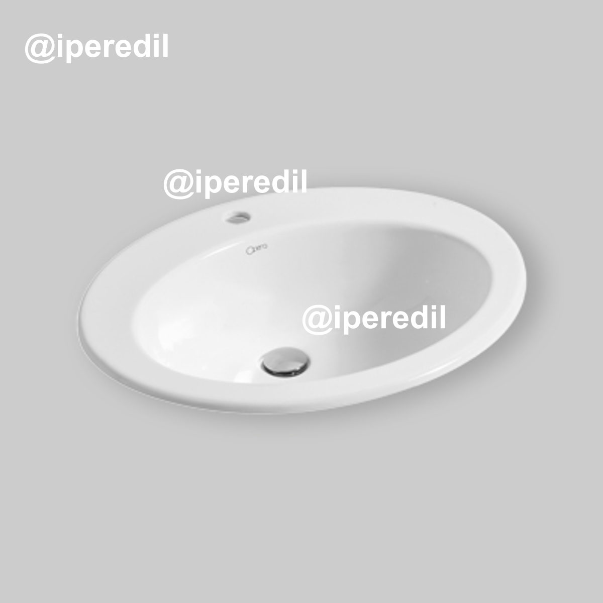 LAVABO DA INCASSO SOPRAPIANO "DECOR 62" CPR 63 x 54 cm