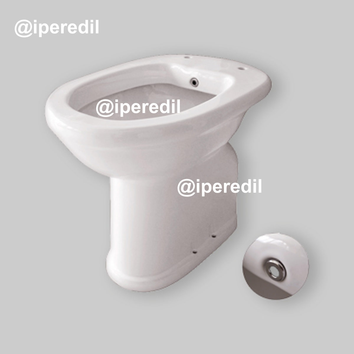 VASO-BIDET PER DISABILE CHIUSO H.50 Scarico Parete