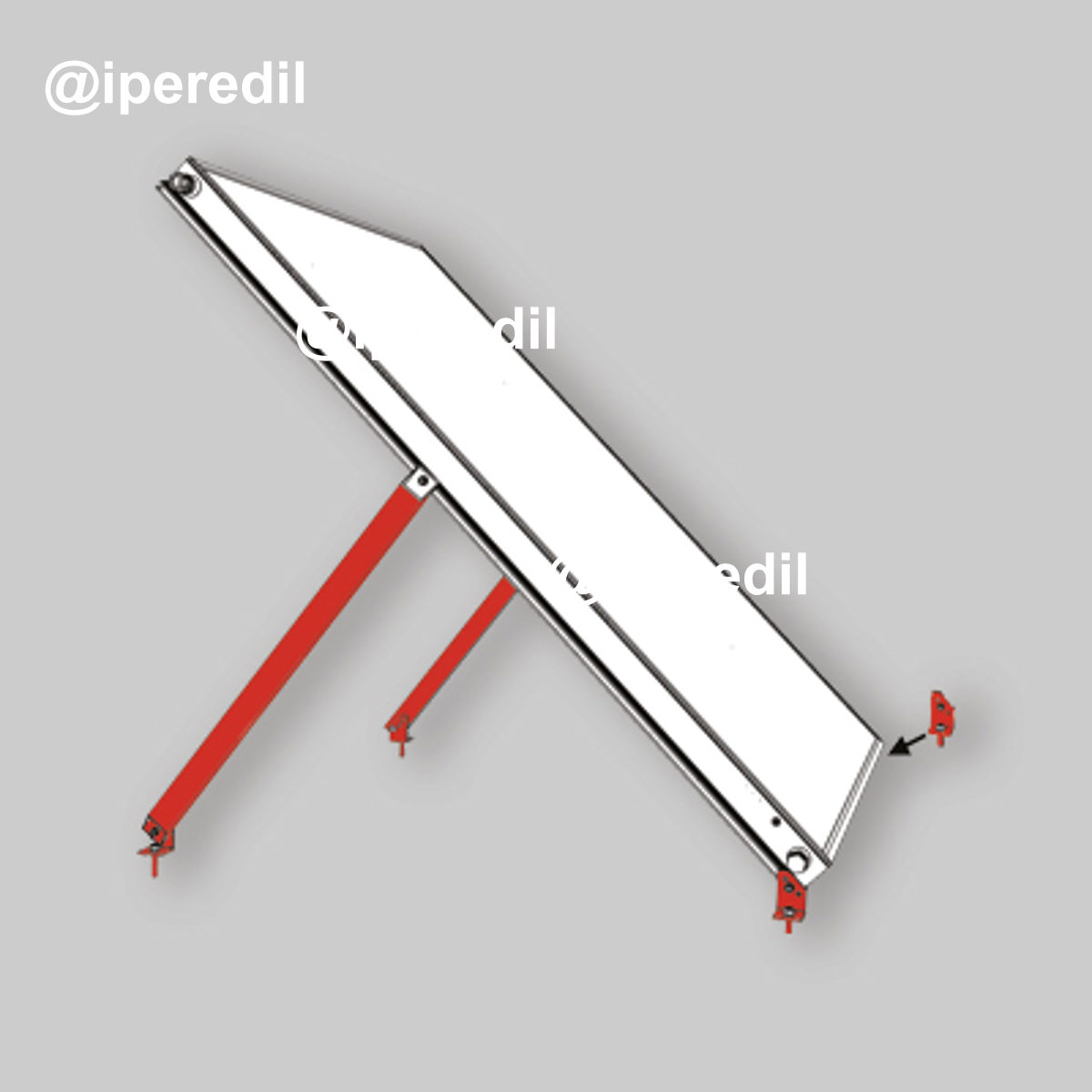 TELAIO DI MONTAGGIO PER TETTO PIANO 1 Collettore