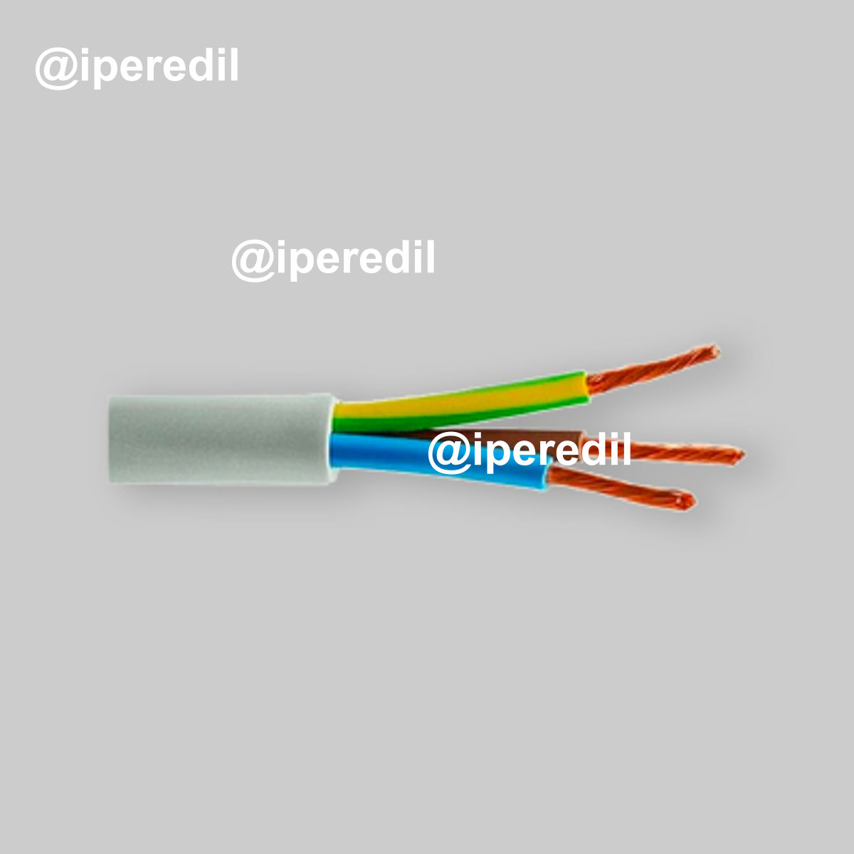 CAVO ELETTRICO TRIPOLARE BIANCO Sezione 3 x 1.5