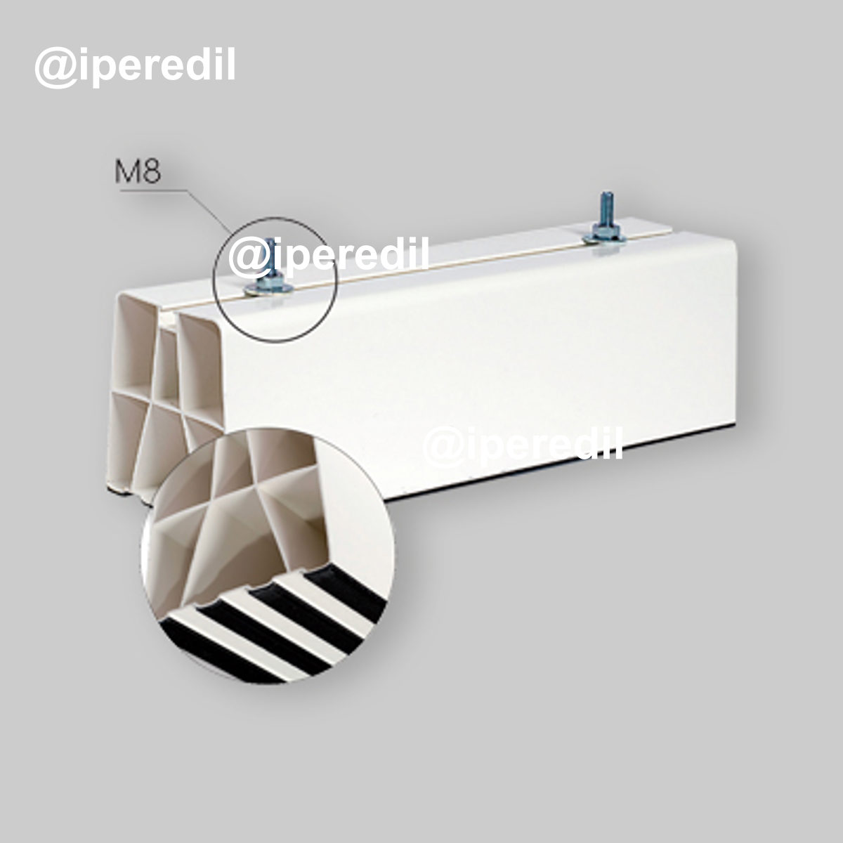 BASI A PAVIMENTO PER UNITA' ESTERNE 45 cm