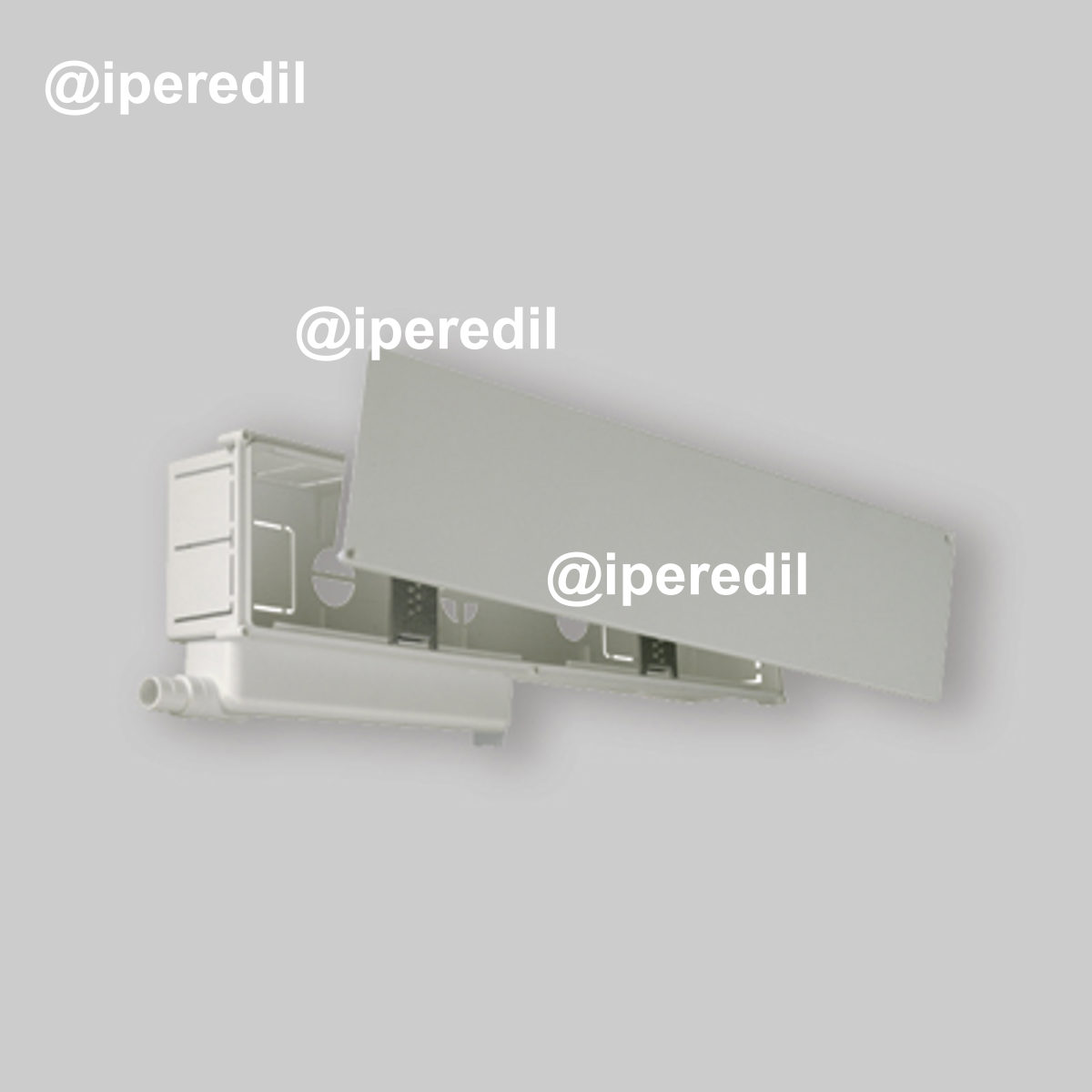 VASCHETTA DA INCASSO CON SIFONE PER RACCOLTA CONDENSA L.450 x H.100 x P.65 mm