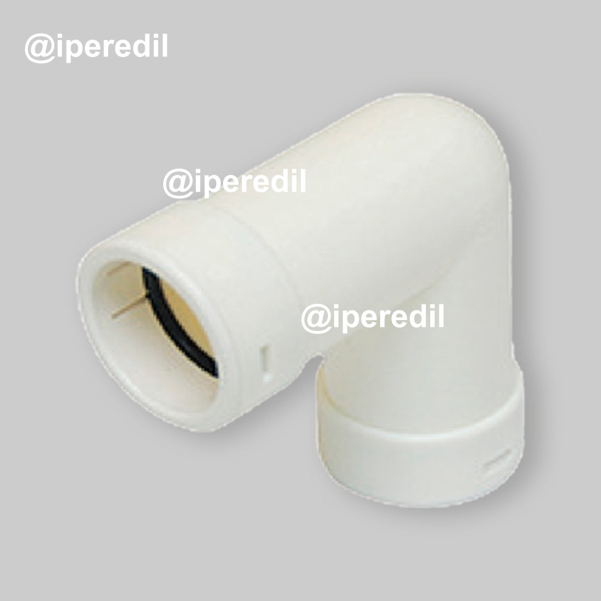 RACCORDO A 90° PER TUBI RIGIDI SCARICO CONDENSA Ø20 F/F