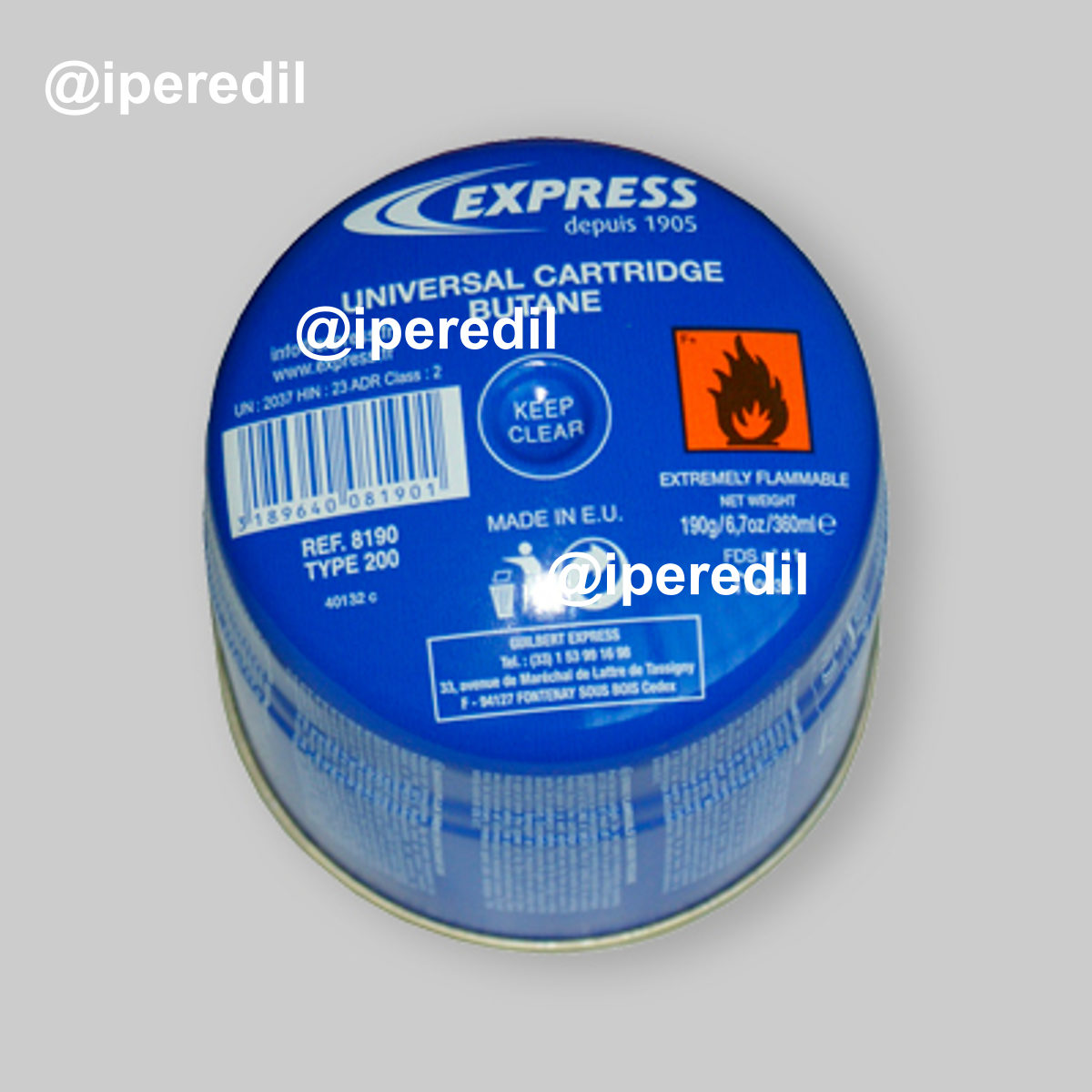 CARTUCCIA GAS PER LAMPADA Gr 190 express