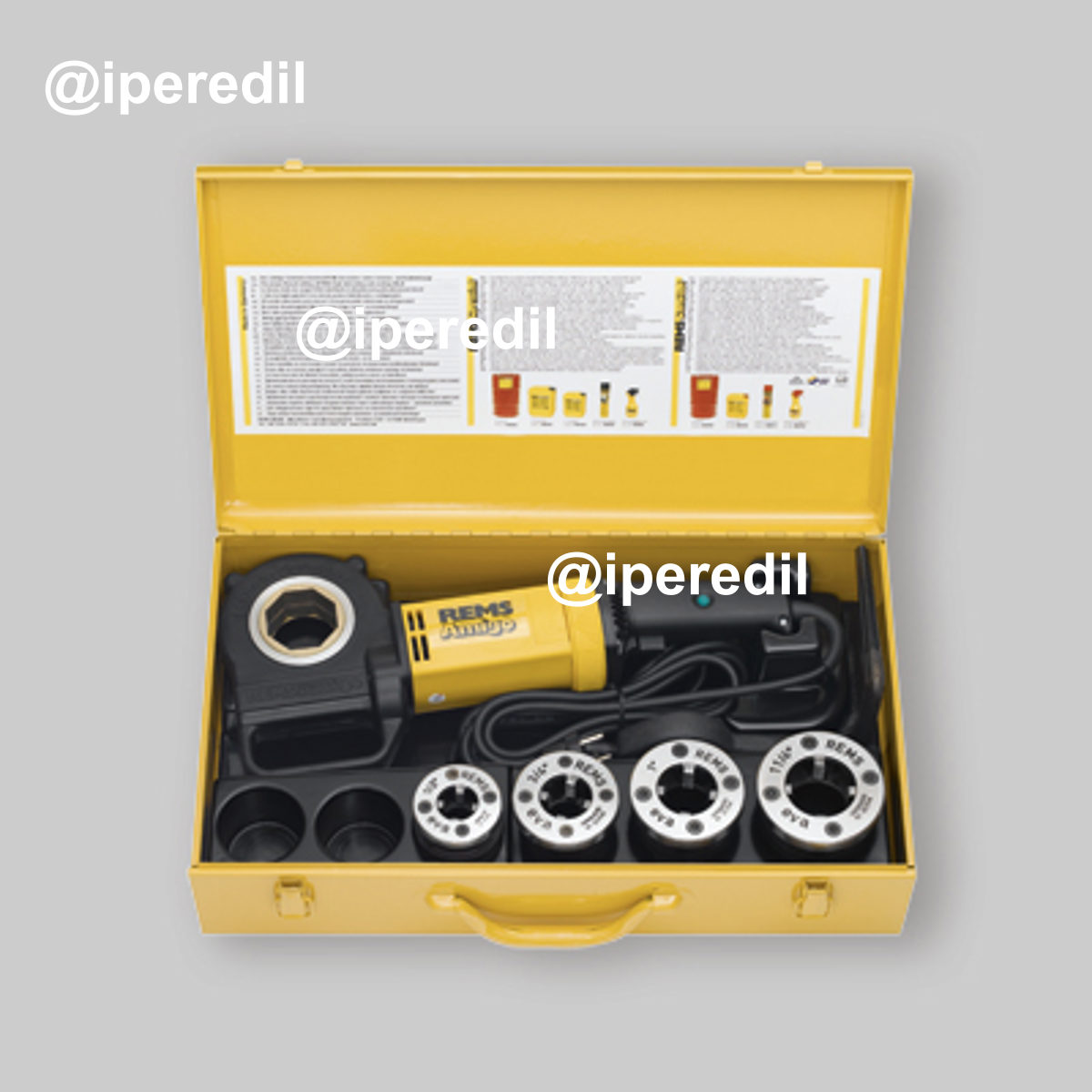 FILIERA ELETTRICA PORTATILE MODELLO "AMIGO" 1200 W 1/2"-1"1/4