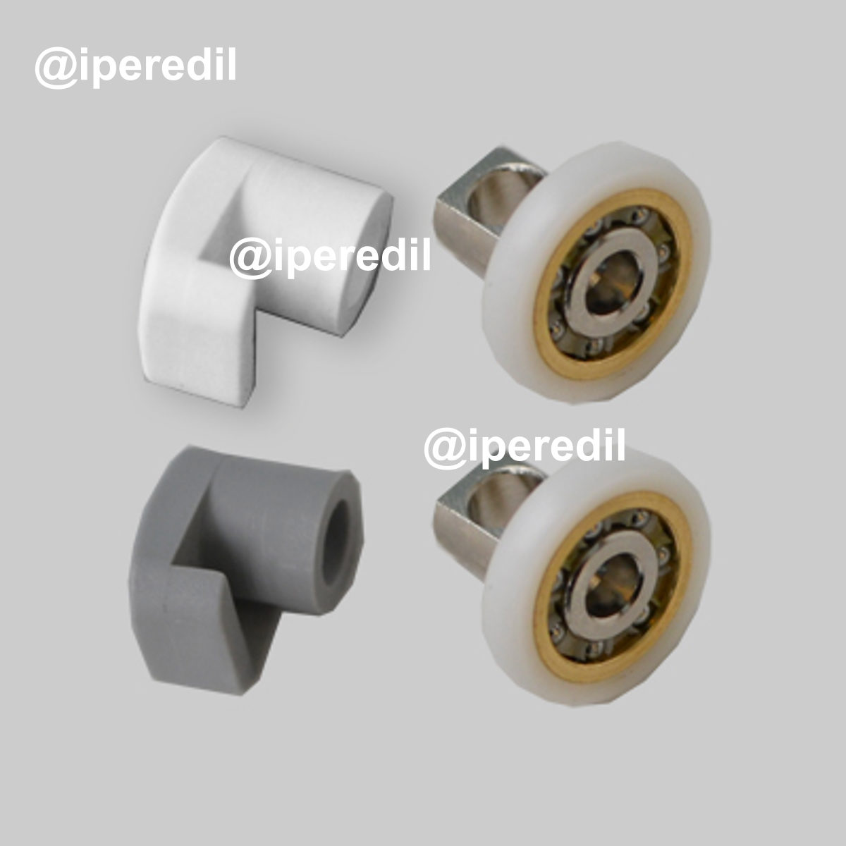 KIT DI SCORRIMENTO CON CUSCINETTI PER BOX DOCCIA "SMERALDA" Bianco