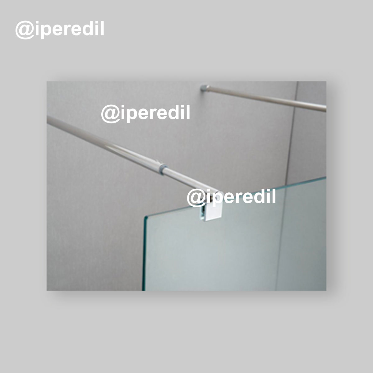 PROFILO DI SUPPORTO A MURO PER PARETI DOCCIA "ITACA" E "LIPARI" Argento Lucido