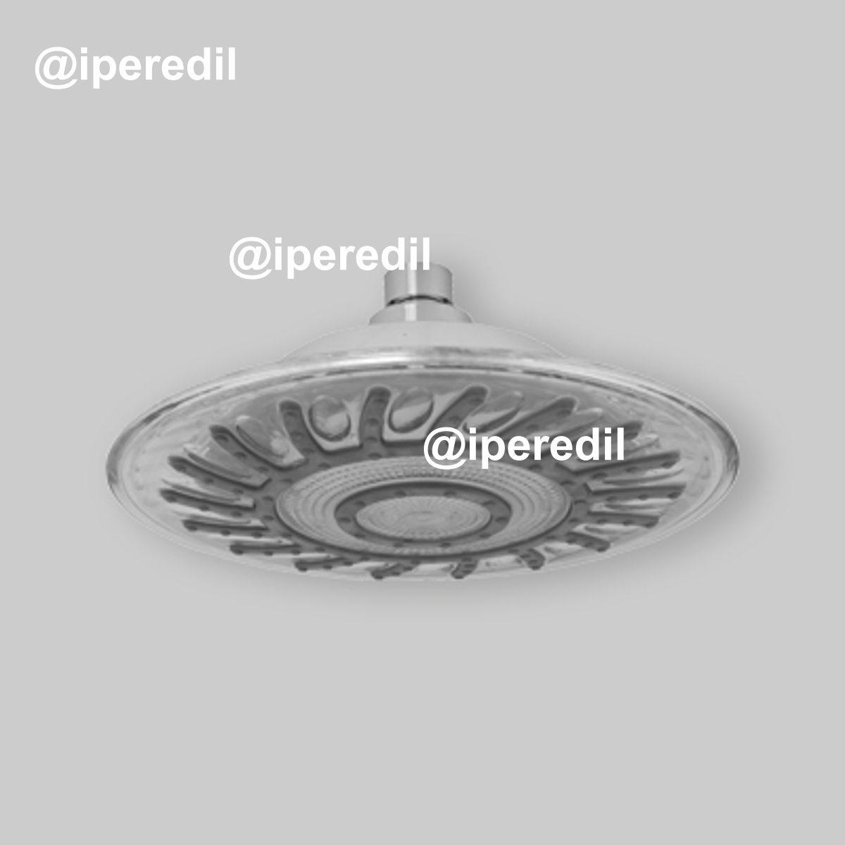 SOFFIONE DOCCIA MONOGETTO A LED "ACQUARIO" Ø200 mm - Cromo