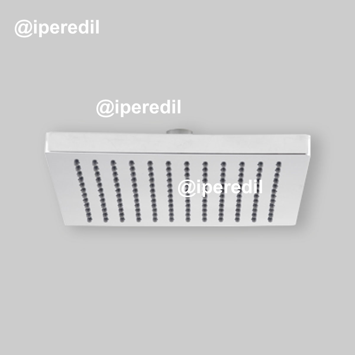 SOFFIONE DOCCIA MONOGETTO "SMERALDO" QUADRATO 200x200 mm - Cromo