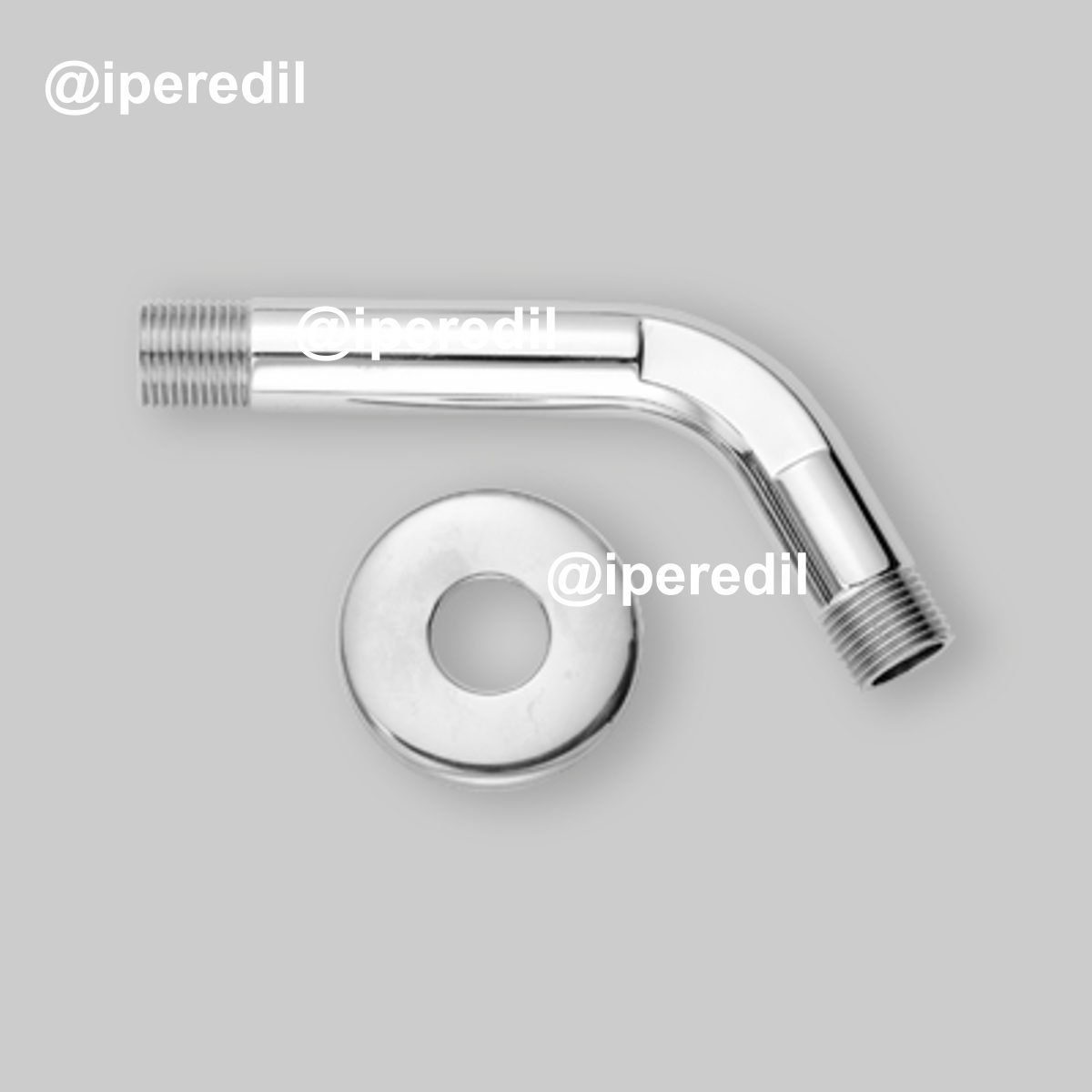 BRACCIO DOCCIA "OSCAR" IN ABS CROMATO 1/2" - 15 cm