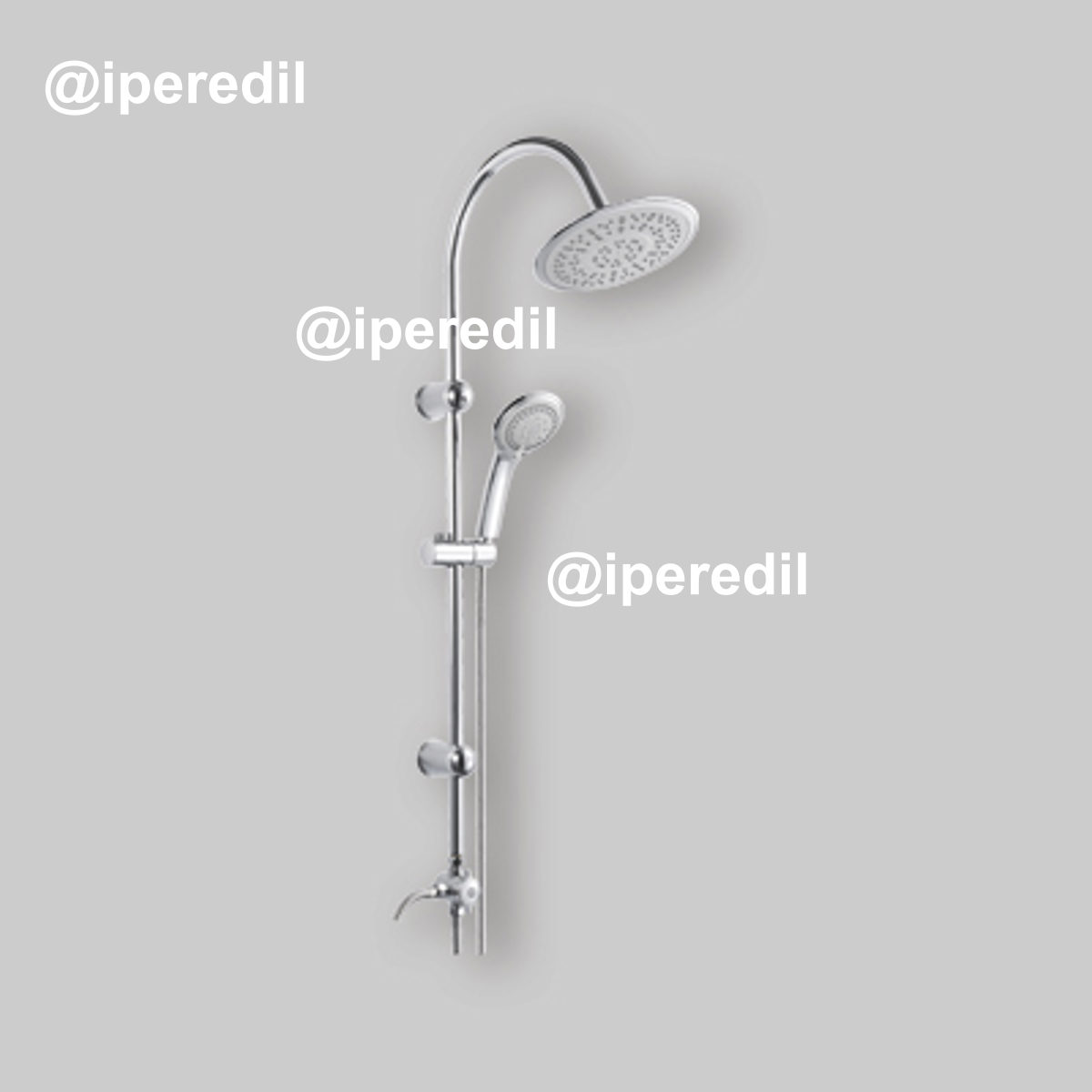 SET COLONNA DOCCIA 5 GETTI "ILLINOIS" TONDA Cromo