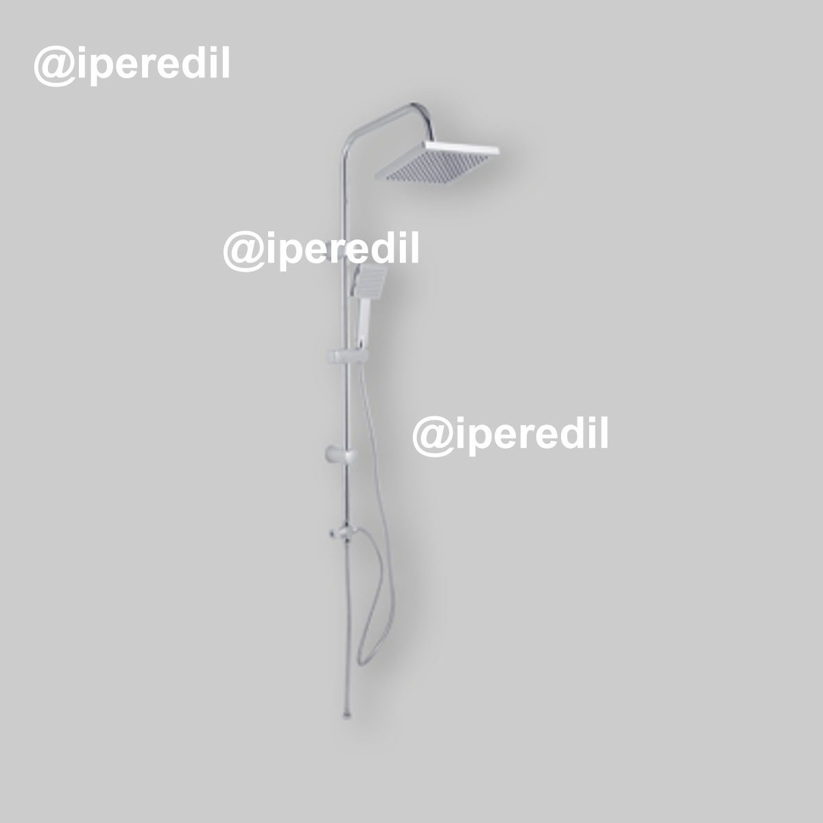 SET COLONNA DOCCIA MONOGETTO "QUADRA" Cromo