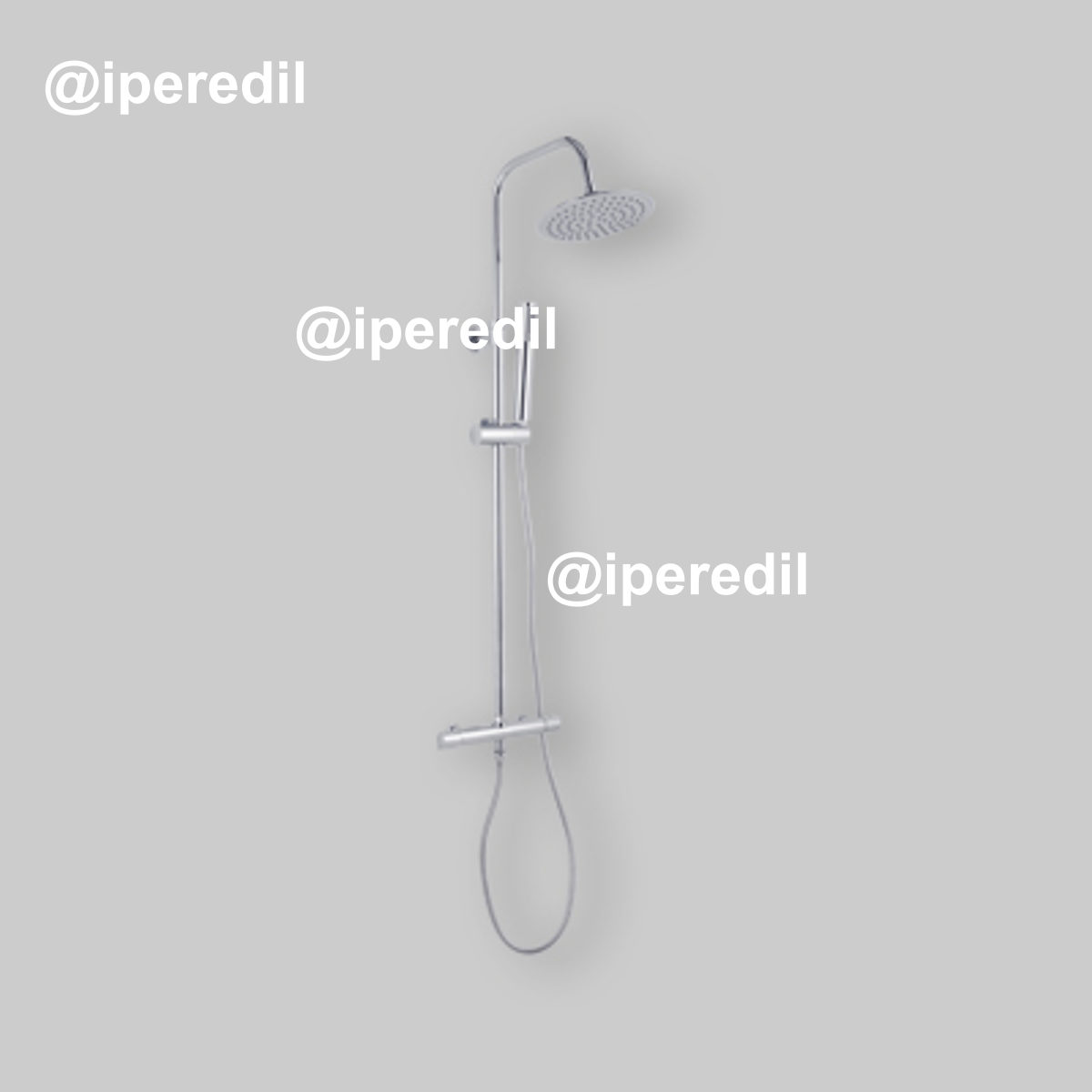 SET COLONNA DOCCIA MONOGETTO "FLORIDA" TONDA CON MISCELATORE TERMOSTATICO Cromo