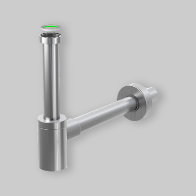 SIFONE D'ARREDO PER LAVABO "MIGNON" SATINATO 1"1/4 x Ø32