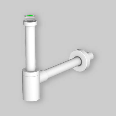SIFONE D'ARREDO PER LAVABO "MIGNON" BIANCO 1"1/4 x Ø 32 mm