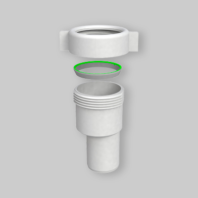 CONGIUNZIONE IN PP CON FLANGIA FEMMINA RIDOTTO 1"1/2 40 x 32 mm 60