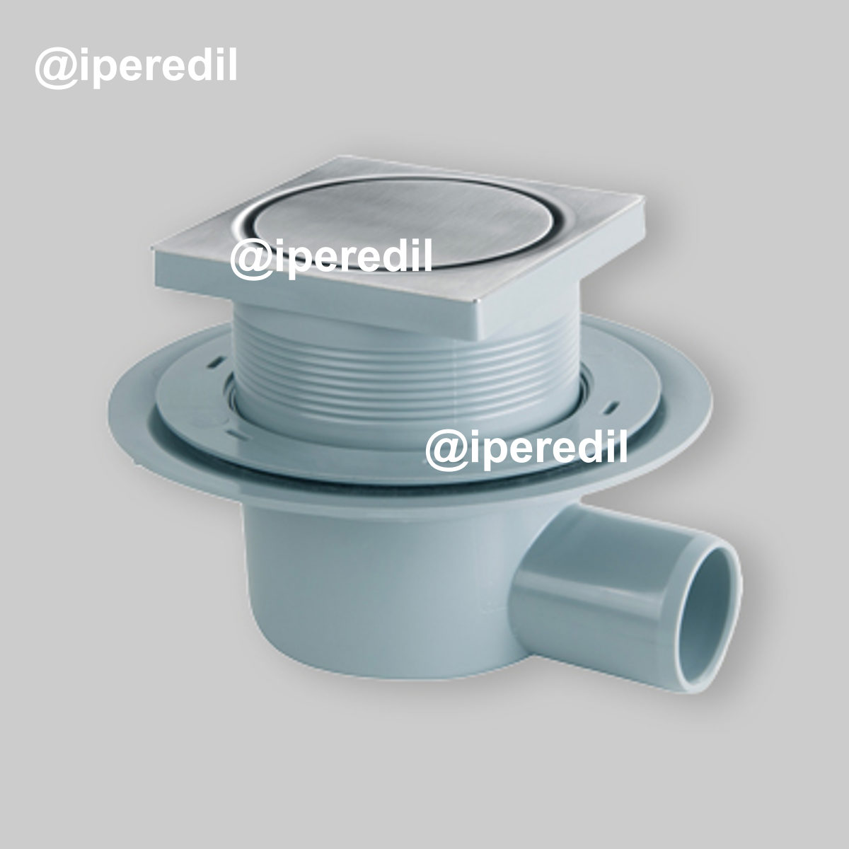 POZZETTO PER DOCCIA A PAVIMENTO "MINIFLOW Q" O KEY 110x110 mm - Scarico Ø50