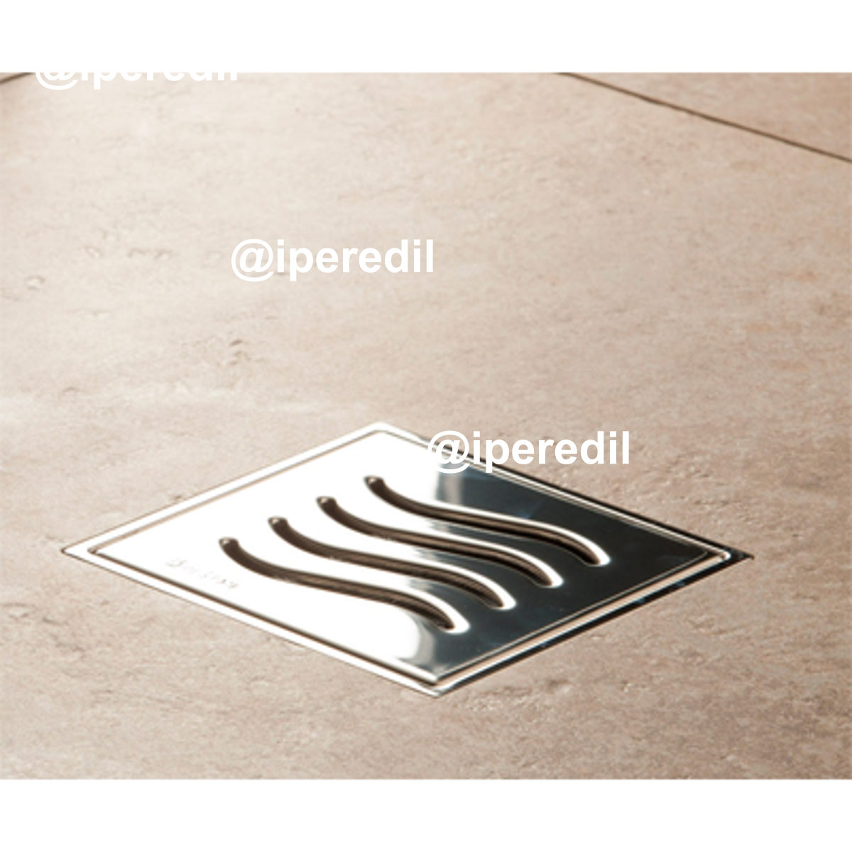 SIFONE PER DOCCIA A PAVIMENTO CON GRIGLIA 10x10 cm - Scarico Ø50