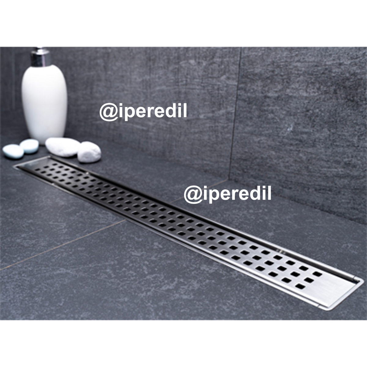 CANALETTA PER DOCCIA A PAVIMENTO CON GRIGLIA COMPACT NET LINE cm 75 - Scarico Ø50 mm