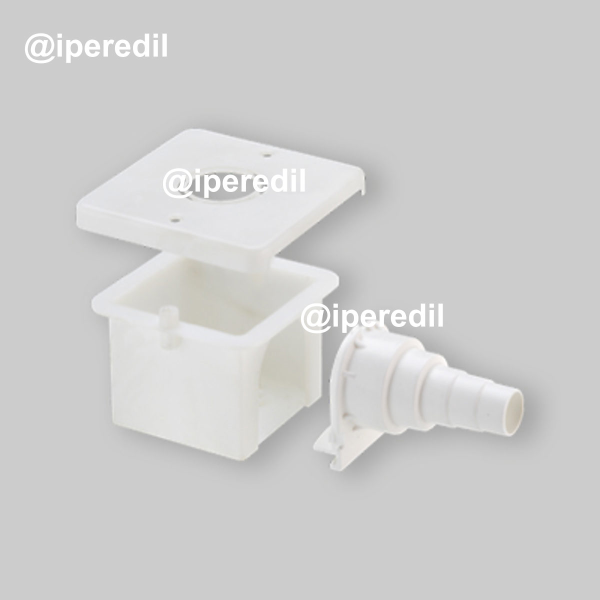 SCATOLA AD INCASSO PER GOMITI FLANGIATI GAS 90x90 mm