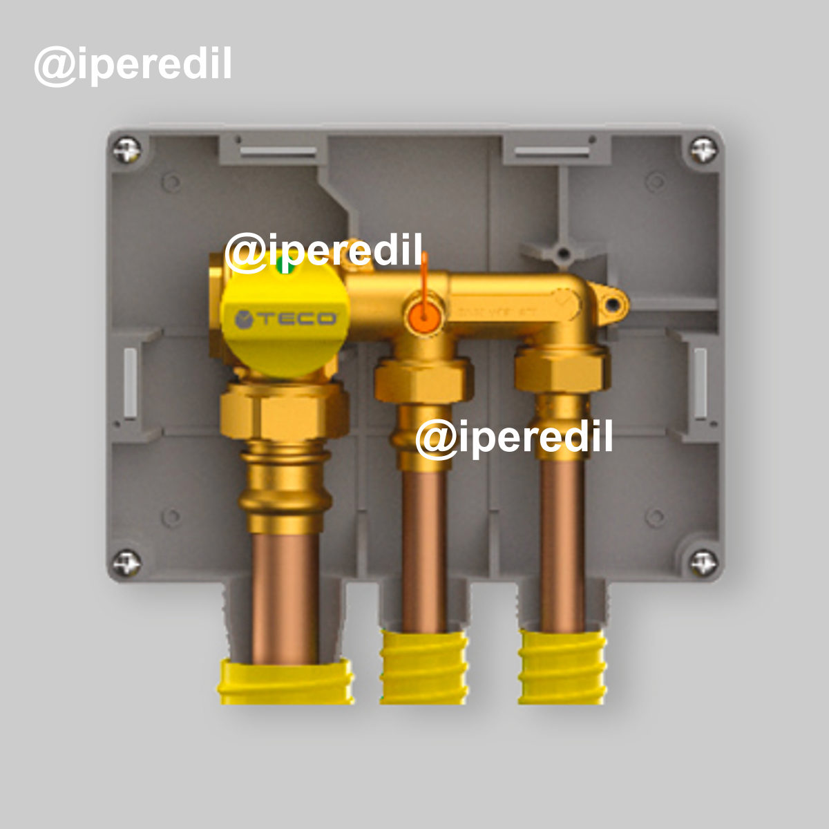 COLLETTORE GAS MONO-INTERCETTAZIONE DUE VIE K2.3 TECO 1" x 3/4" - DN20