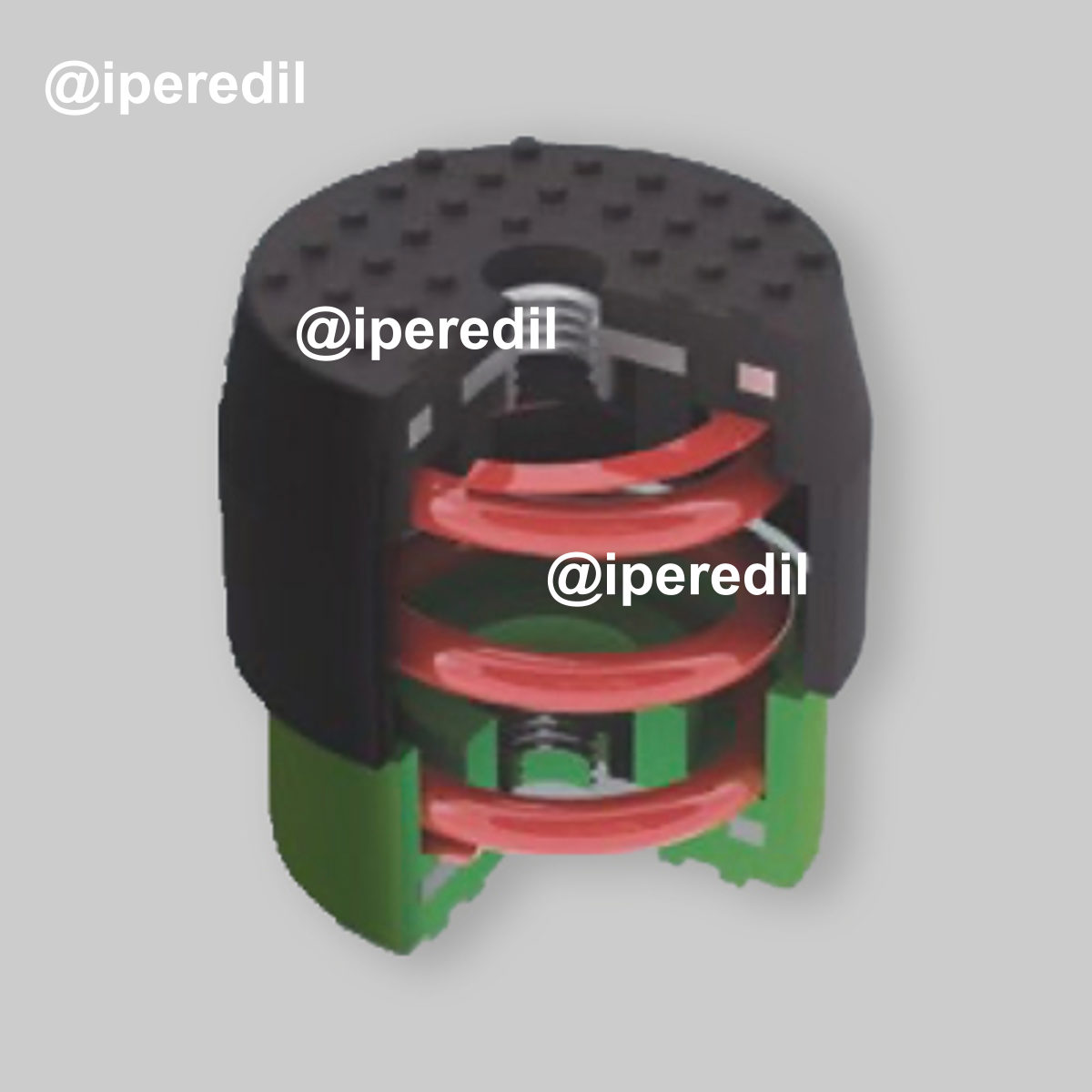 ANTIVIBRANTE TELESCOPICO PER POMPE DI CALORE "RAINBOW" Bianco/Rosso - 70/120 Kg