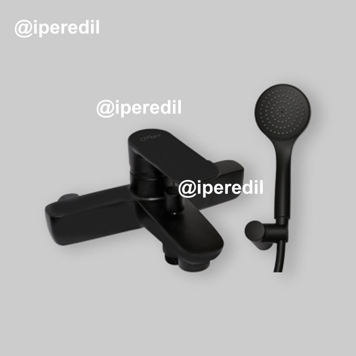 MISCELATORE VASCA ESTERNO "NOVE" Nero Opaco + Set Doccia