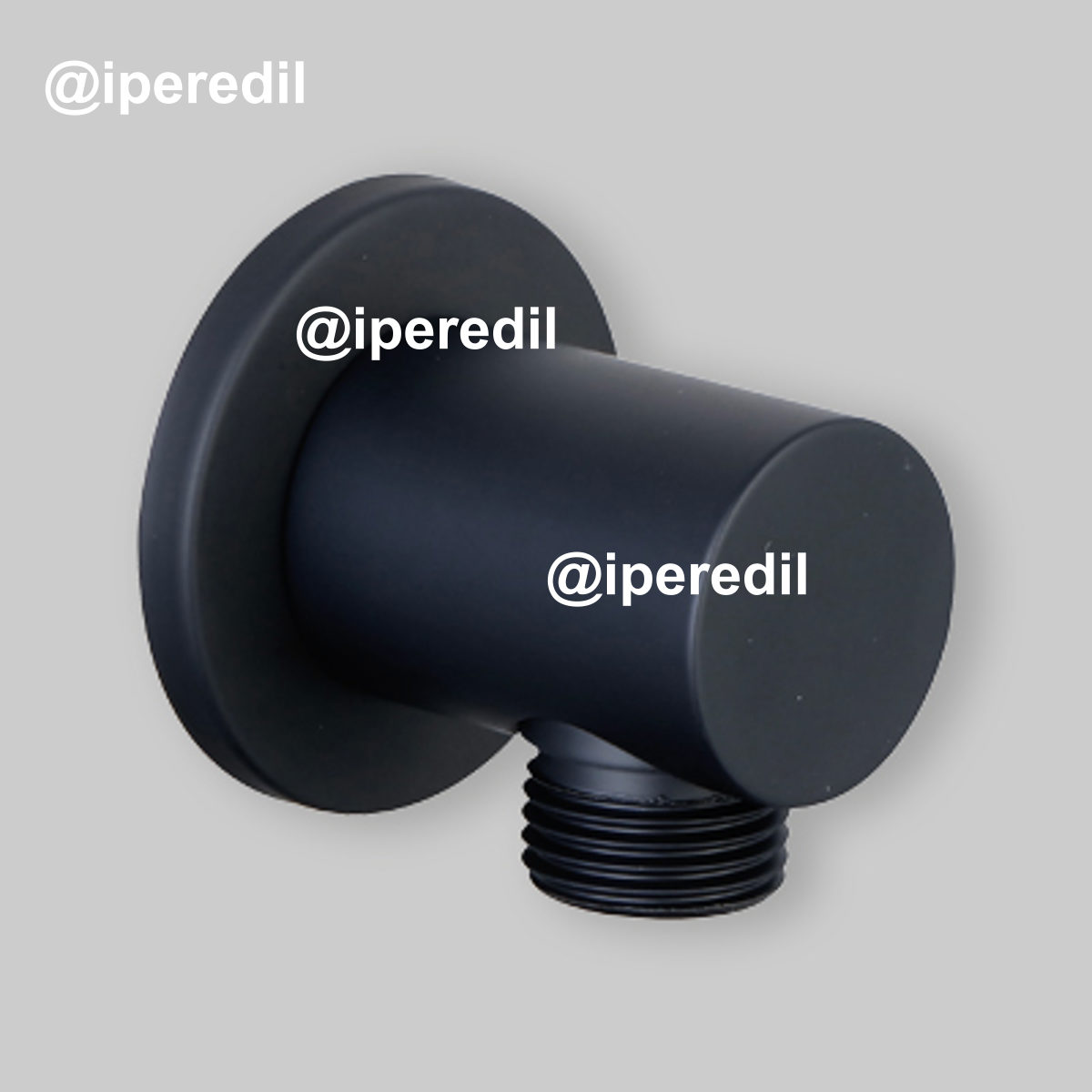 PRESA ACQUA TONDA IN OTTONE NERO OPACO 1/2" x 1/2"