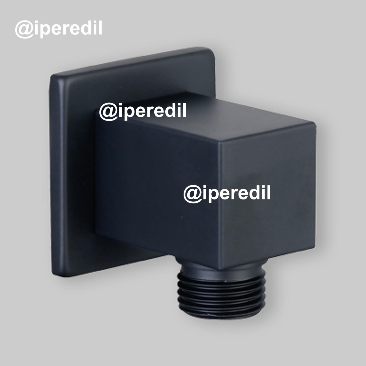 PRESA ACQUA QUADRATA IN OTTONE NERO OPACO 1/2" x 1/2"