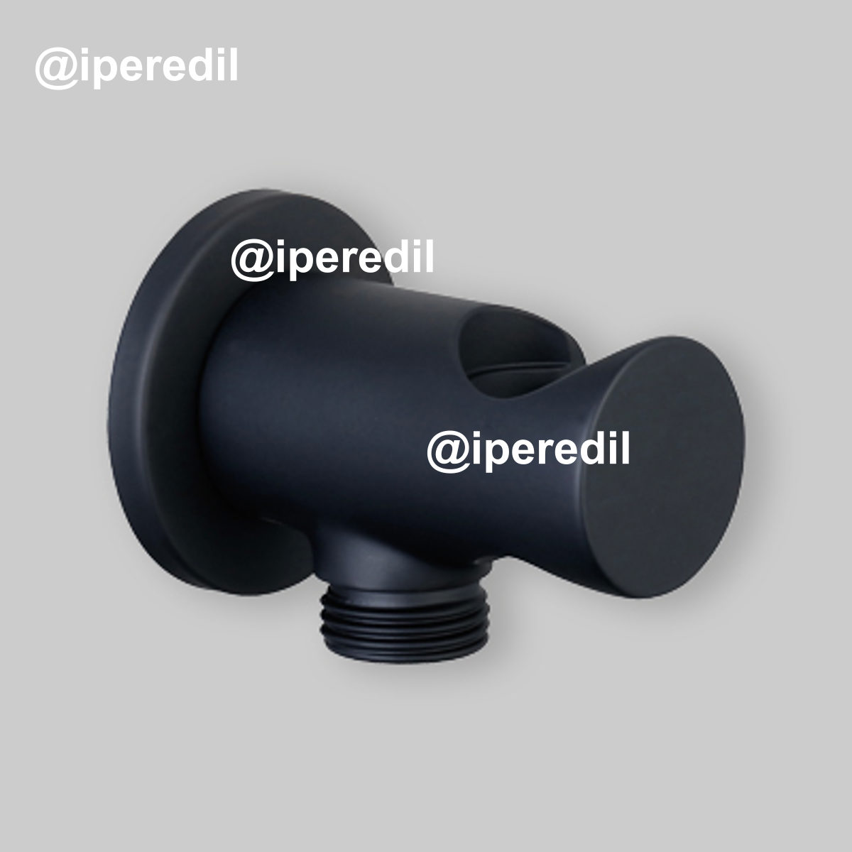 PRESA ACQUA DUPLEX TONDA NERO OPACO 1/2" x 1/2"