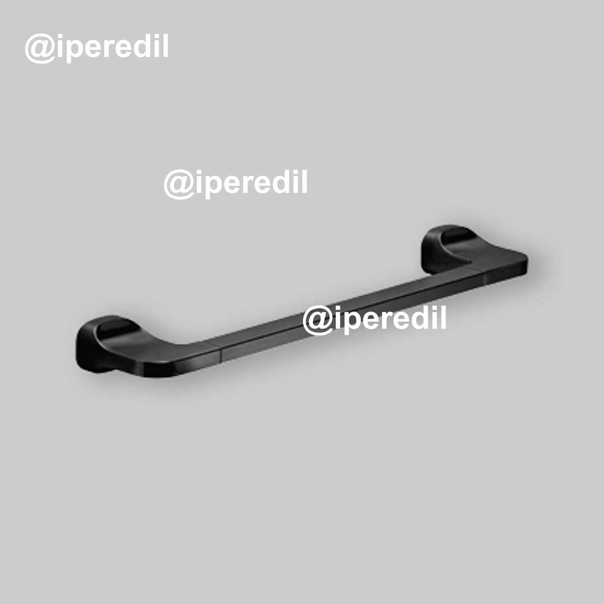 PORTASALVIETTA "STELVIO" NERO OPACO 45 cm - 22344045