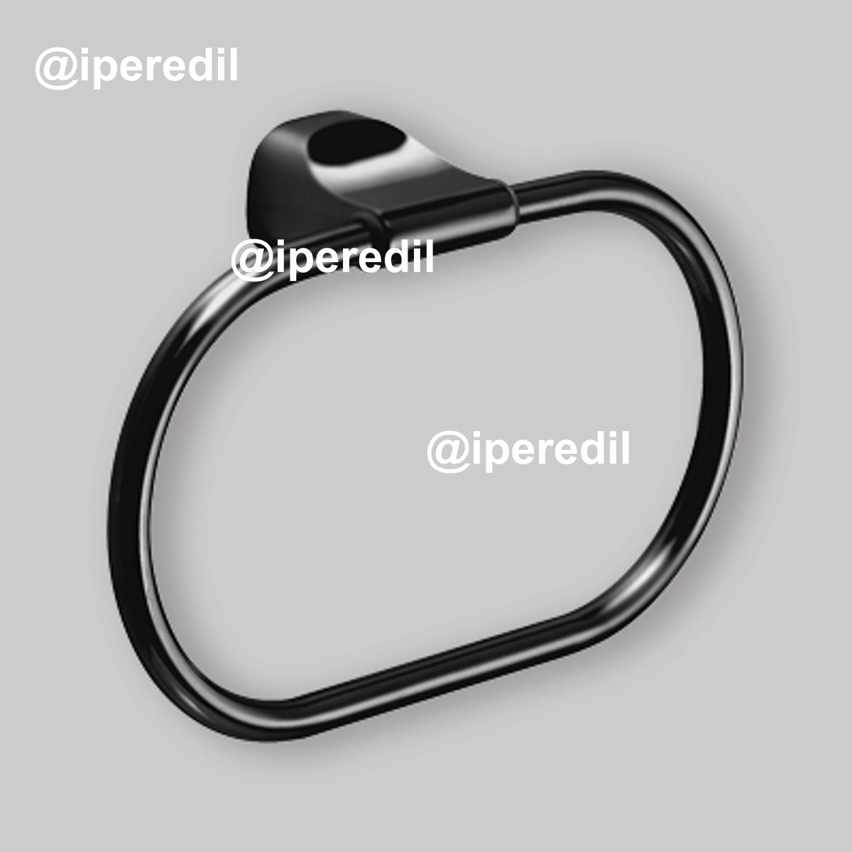 PORTASALVIETTE AD ANELLO "STELVIO" Nero Opaco