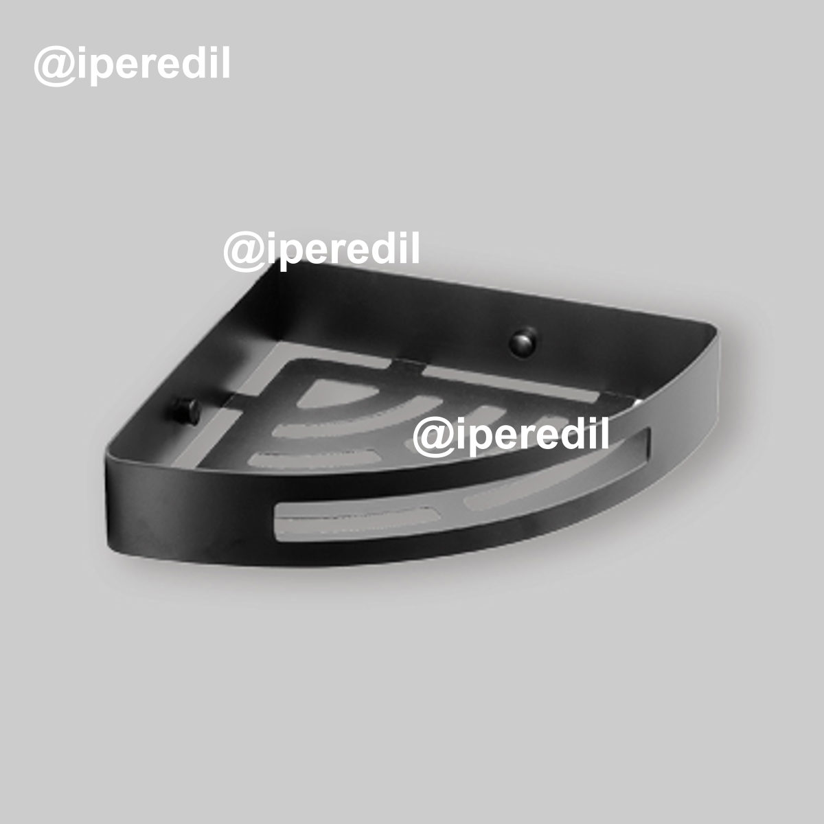 PORTAOGGETTI ANGOLARE PER DOCCIA "NERVA" Nero Opaco