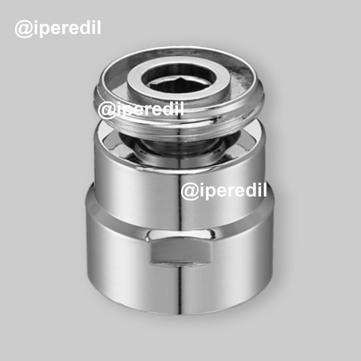 SNODO PER RUBINETTI IN OTTONE CROMATO M18 x1" - F18 x1"