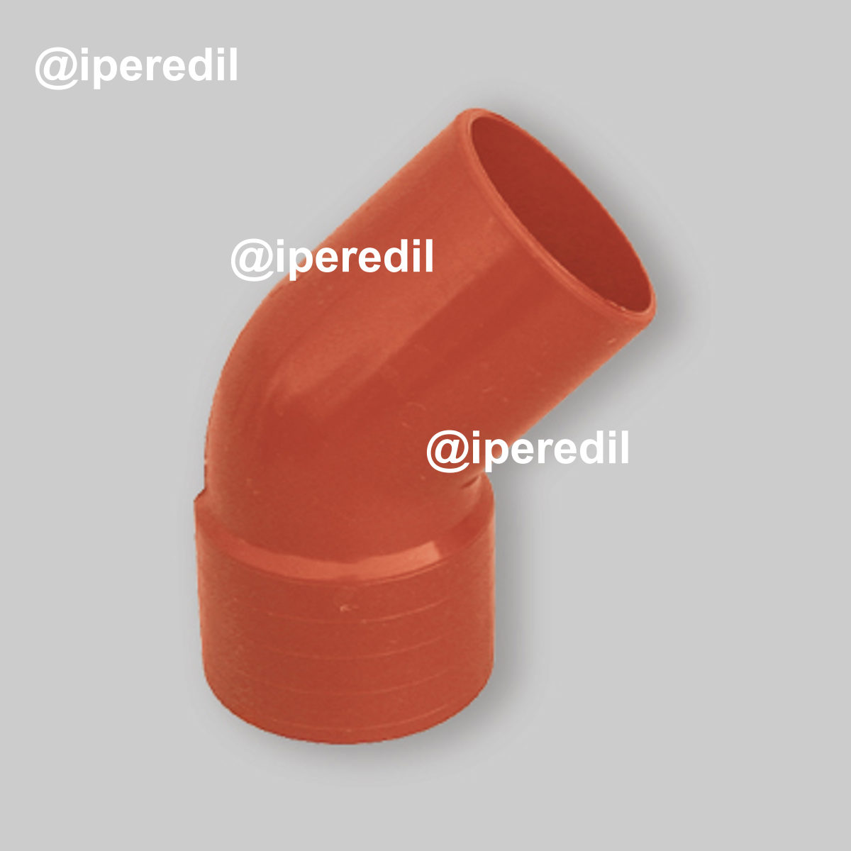 CURVA A 45° IN PVC ARANCIO Ø80 mm