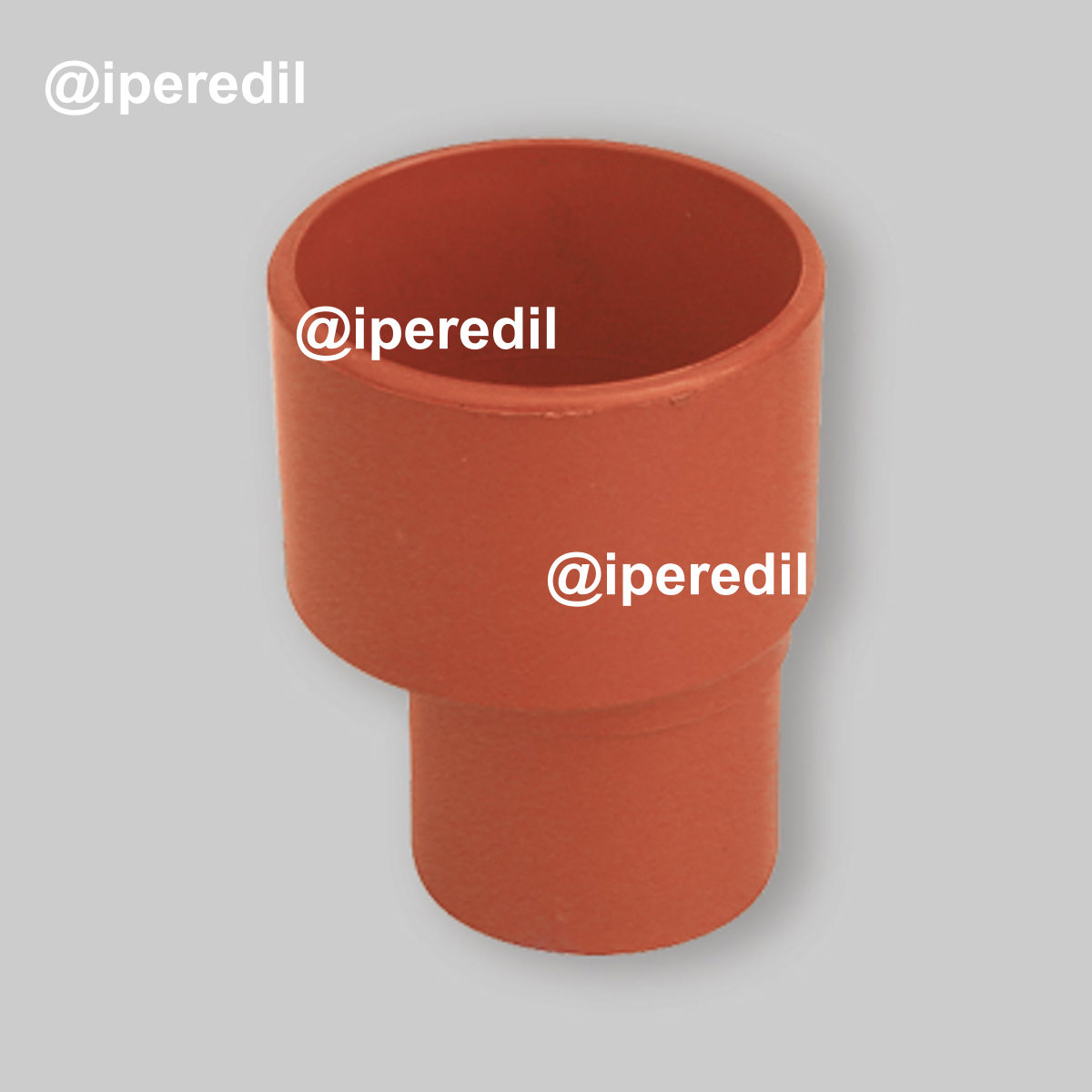 RIDUZIONE CON BICCHIERE IN PVC ARANCIO FØ100 x MØ63