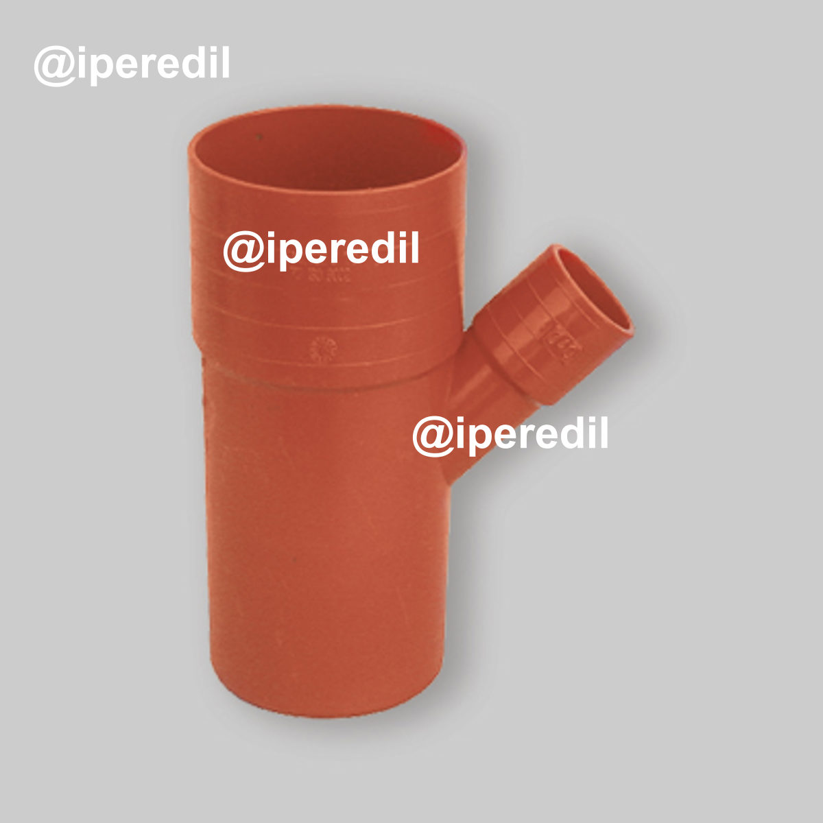 BRAGA RIDOTTA A 45° IN PVC ARANCIO Ø125 x Ø80 mm