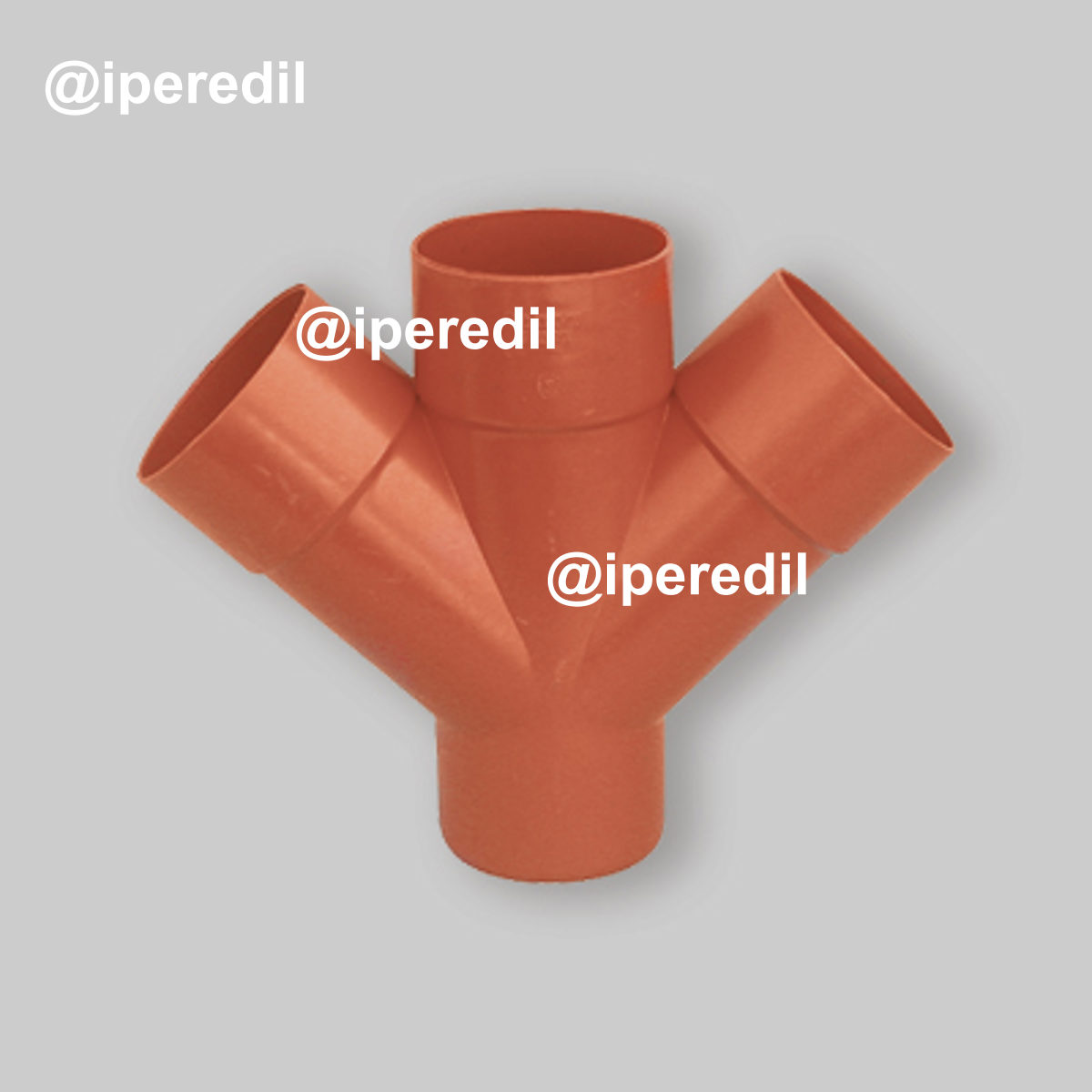 BRAGA DOPPIA A 45° IN PVC ARANCIO Ø100 mm