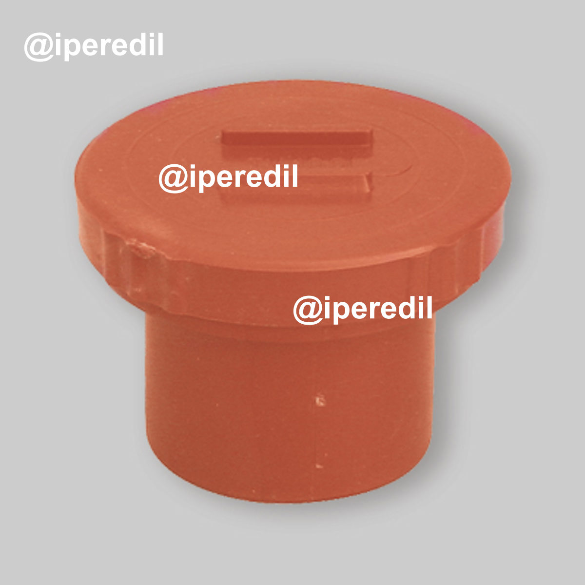 TAPPO A VITE CON GUARNIZIONE IN PVC ARANCIO Ø140 mm