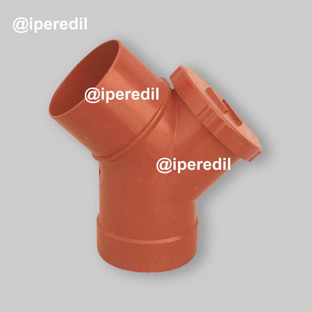 CURVA A 45° CON ISPEZIONE PVC ARANCIO Ø100 mm